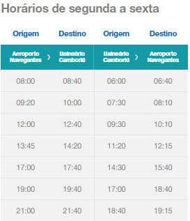 Confira os horários dos ônibus: Navegantes - Balneário Camboriú
